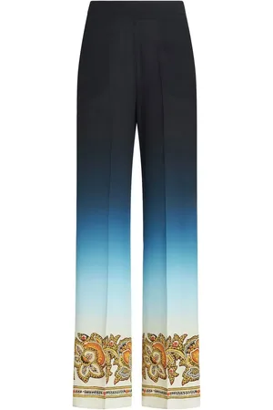 Etro Silk gradient effect wide