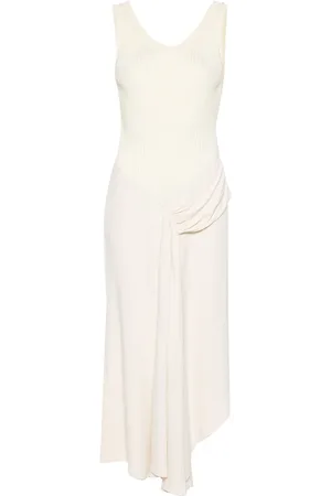 Victoria Beckham Asymmetric panelled midi dress