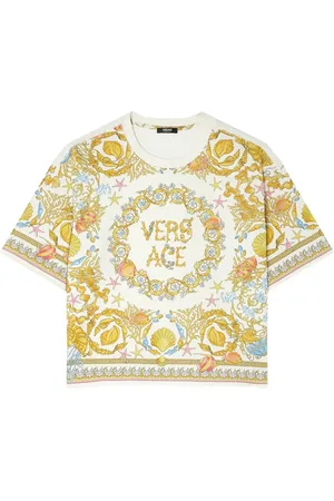 VERSACE Underwater Barocco crop T