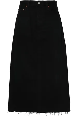 AGOLDE Frayed midi skirt