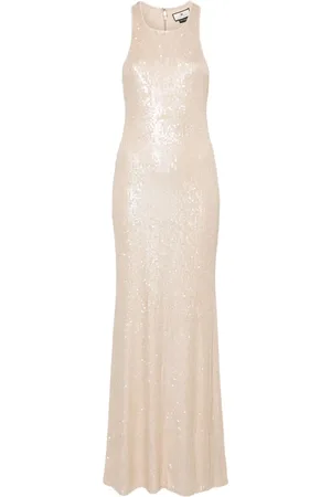Elisabetta Franchi Racerback sequined gown