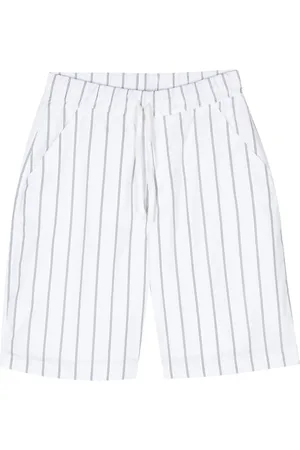 OFFICINE GENERALE Striped cotton shorts