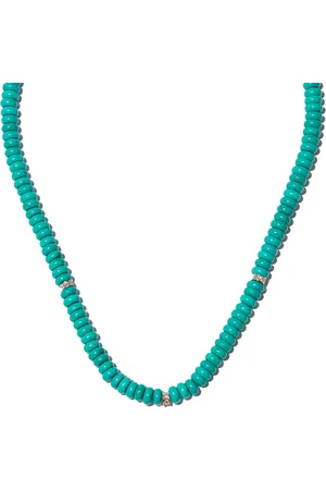 Mateo 14kt yellow malachite and diamond station necklace