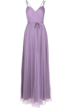 Marchesa Notte Pleated maxi dress