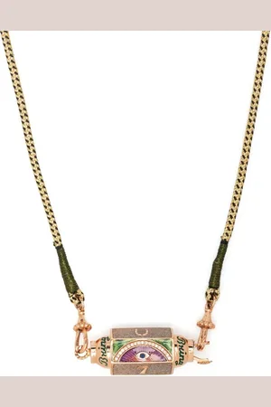 Marie Lichtenberg 18kt rose Lucky sapphire locket necklace