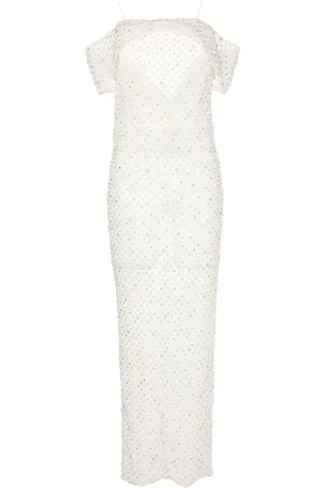 Saiid Kobeisy Beaded lace maxi dress