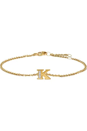 David Yurman 18K yellow Petite Pav?? Initial diamonds bracelet