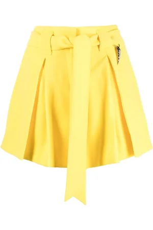 Roberto Cavalli Belted pleated shorts