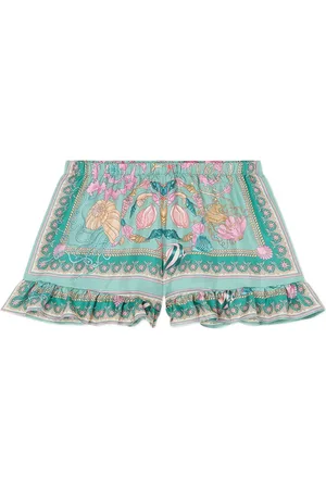 VERSACE Underwater Barocco ruffled shorts