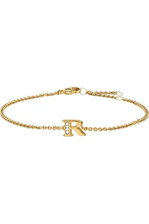 David Yurman 18K yellow Petite Pav?? Initial diamonds bracelet