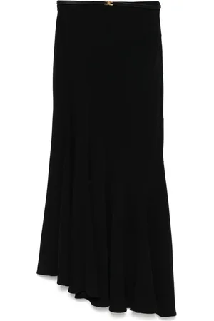Elisabetta Franchi Asymmetric crepe midi skirt