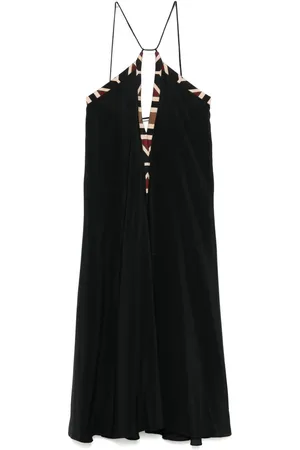 VOLANTIS Striped midi dress