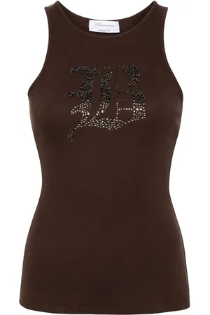 BLUMARINE Rhinestoned ribbed