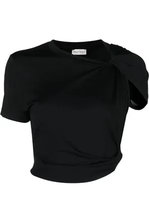 MAGDA BUTRYM Asymmetric neck cropped T