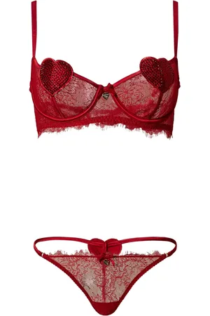 Twin-Set Lace balconette bra and g