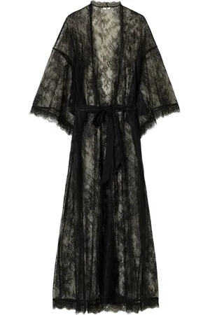 Twin-Set Belted lace dressing gown