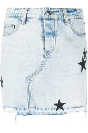 AMIRI Star patch denim skirt