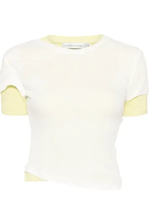 CHRISTOPHER ESBER Sheer ribbed overlay loophole T