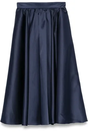 BLANCA Satin midi skirt