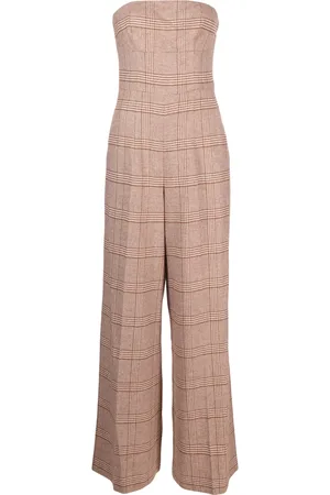 Twin-Set Checked strapless jumpsuit