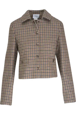 AKRIS Check pattern buttoned jacket
