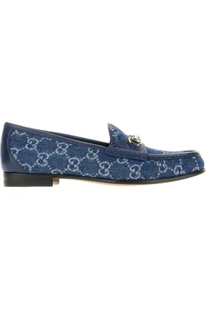 Gucci Denim monogram loafers