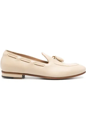 Francesco Russo Tassel leather loafers