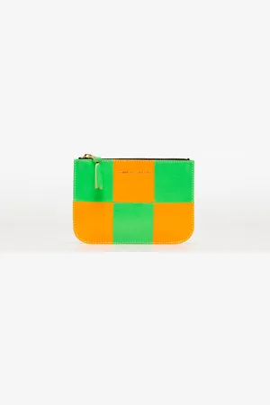 Comme des Garçons Portemonnee Comme des Garçons Fluo Squares Wallet Orange/ Green Universal
