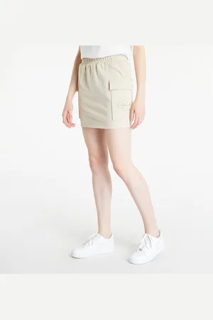 Calvin Klein Jeans Embroidered Monologo Straight Skirt Beige L