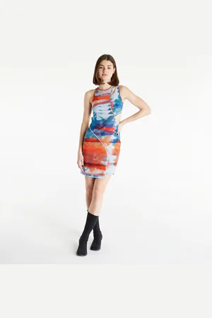 Calvin Klein Jeans Wrapping Cut Out Dress Multicolour L