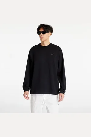 Nike T-shirt Solo Swoosh Unisex Long-Sleeve Top Black/ White L