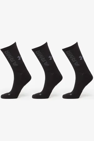 Under Armour 3-Maker Cushioned Mid-Crew 3-Pack Socks Black L