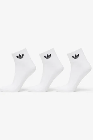 adidas Adidas Mid Ankle Socks 3-Pack White/ White/ Black 37-39