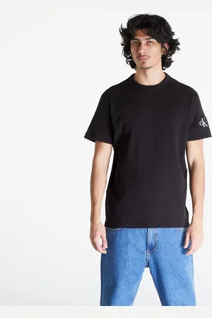 Calvin Klein T-shirt Jeans Badge Waffle Short Sleeve Tee Black M