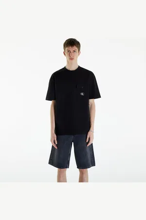 Calvin Klein T-shirt Jeans Texture Pocket Short Sleeve T-Shirt CK Black L