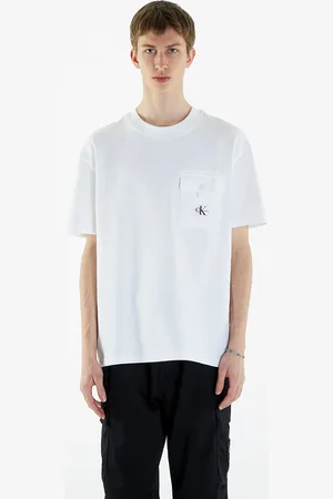 Calvin Klein T-shirt Jeans Texture Pocket Short Sleeve T-Shirt Bright White L