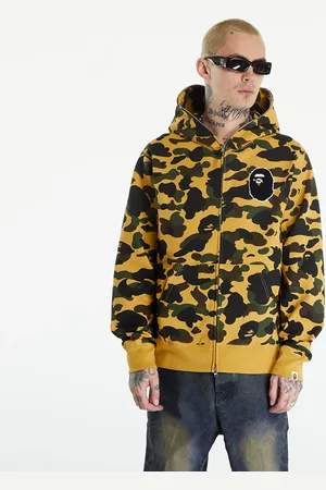 A Bathing Ape Sweatshirt 1St Camo Full Zip Hoodie Yellow S