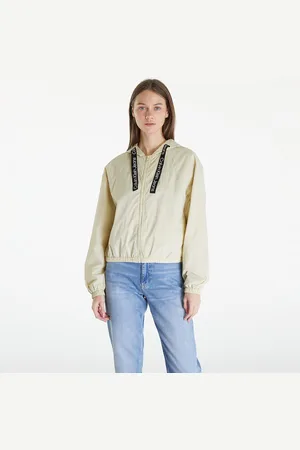 Calvin Klein Windjack Jeans Logo Drawstring Windbreaker Green Haze M