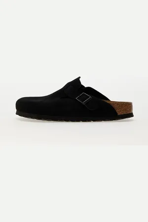Birkenstock Sneakers Boston Soft Footbed Velvet Leather Black EUR 36