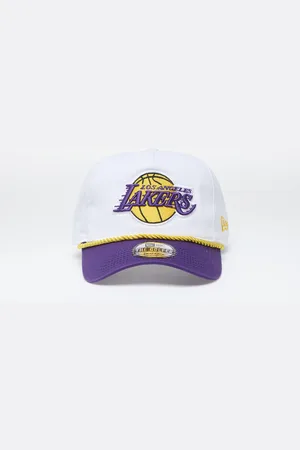 New Era Los Angeles Lakers NBA Golfer Snapback Cap White/ True Purple M-L