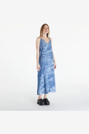 Tommy Hilfiger Tommy Jeans Chambray Sleeveless Maxi Dress Hawaiian Denim Laser S
