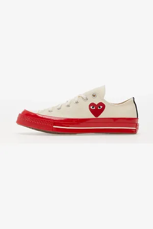 Comme des Garçons Sneakers Converse x Chuck Taylor 70 Low Top Red Sole White EUR 41.5