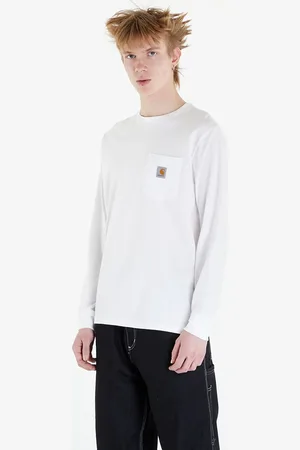 Carhartt T-shirt Long Sleeve Pocket T-Shirt UNISEX White L