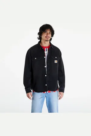 Carhartt Jas Harvey Shirt Jac UNISEX Black Dark Used Wash L