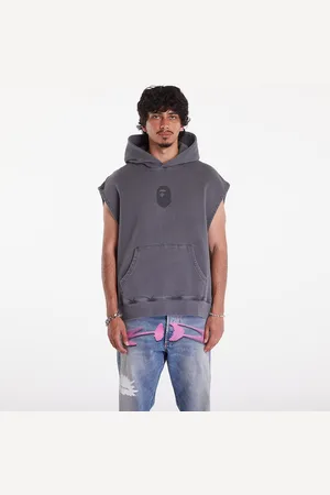 A Bathing Ape Sweatshirt Bape Sleeveless Pullover Hoodie Charcoal L