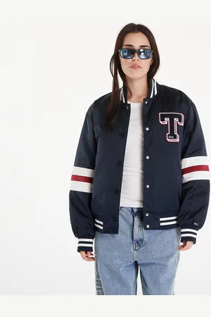 Tommy Hilfiger Bomber Tommy Jeans Satin Letterman Bomber Jacket Dark Night Navy XL