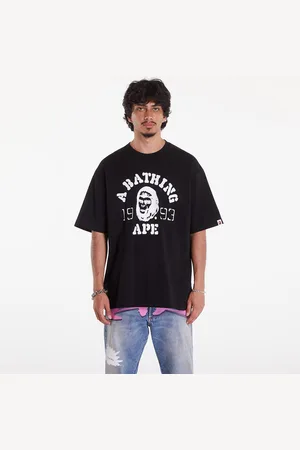 A Bathing Ape T-shirt Og Ape Head College Relaxed Fit Tee Black S