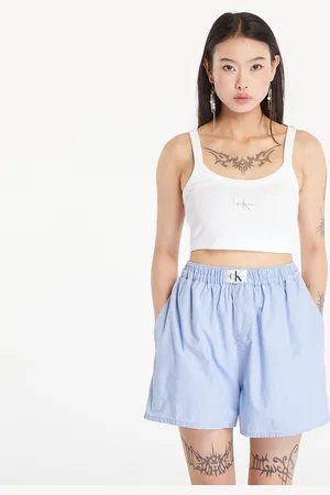 Calvin Klein Tanktop Jeans Ribbed Cotton Bralette Top Bright White L