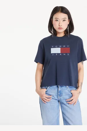 Tommy Hilfiger T-shirt Tommy Jeans Flag Badge Boxy Fit T-Shirt Dark Night Navy XS