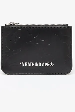 A Bathing Ape Portemonnee Solid Camo Leather Pouch Wallet Black Universal